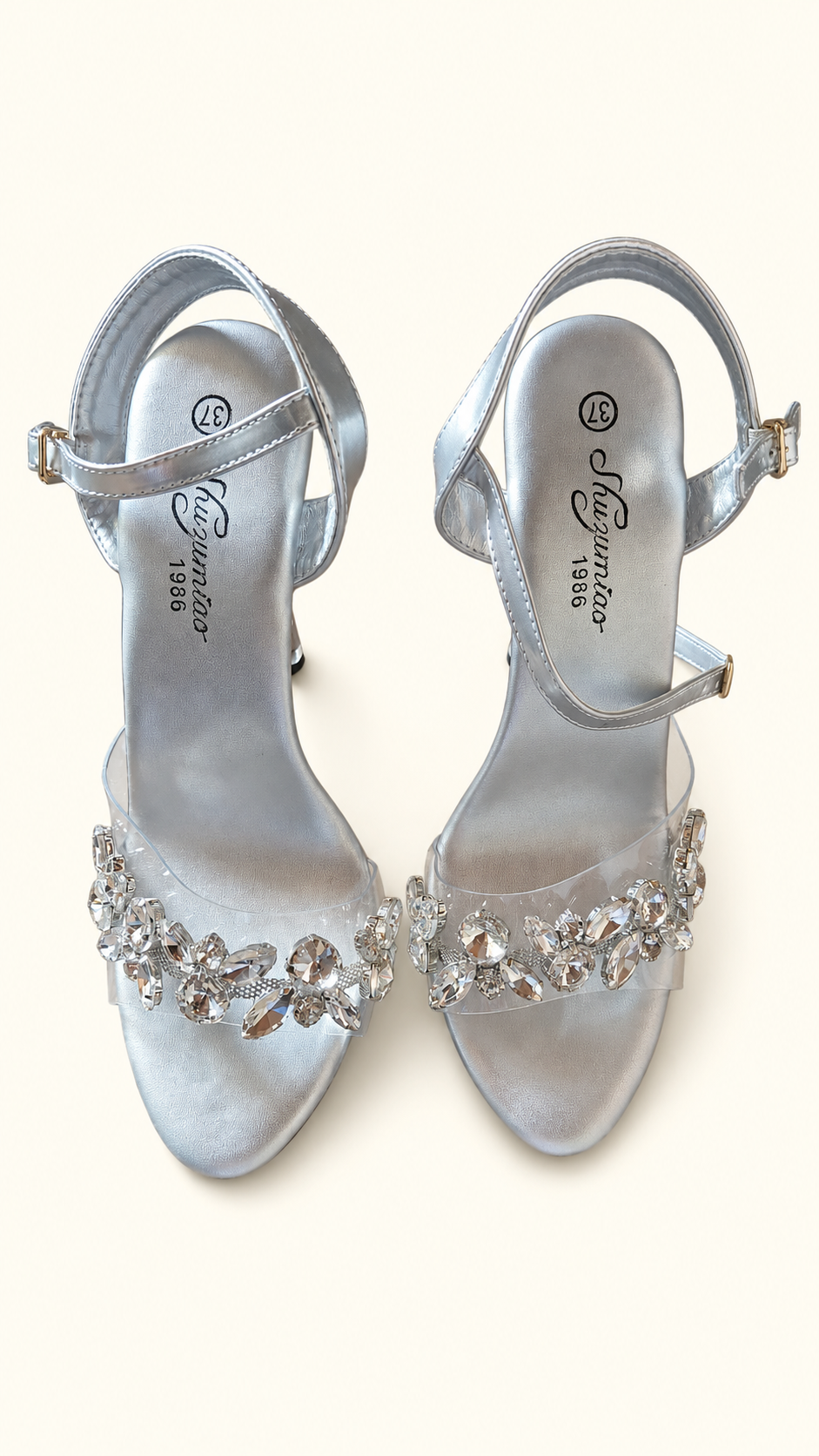 Zapato Floral Plata